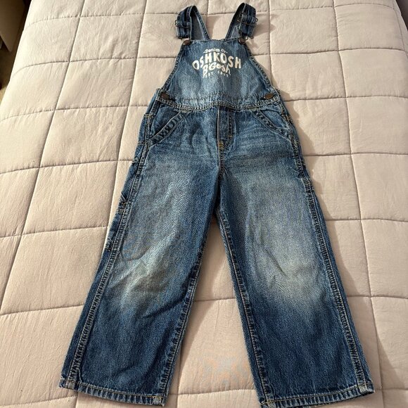 Oshkosh denim overalls, size 4T - Picture 1 of 9